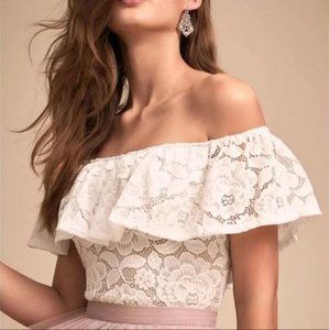 Anthropologie BHLDN Bonnie Off the Shoulder Lace Top